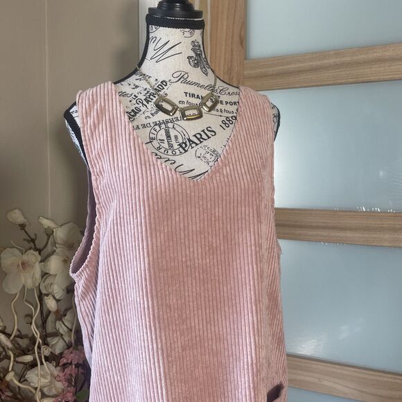 Motel Pink Pinafore Overall Style Dress Size M - Picture 2 of 7